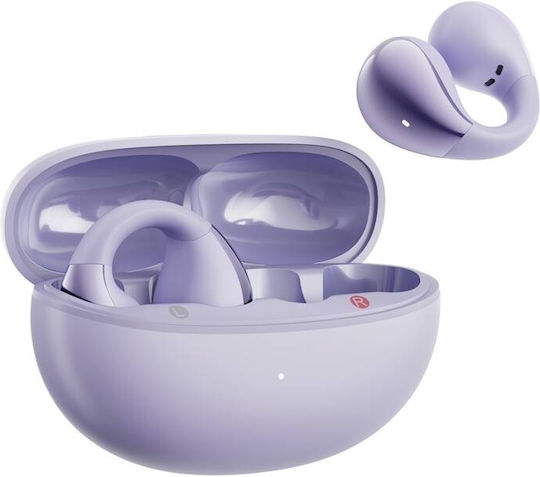 QCY Crossky C30 Open Ear Bluetooth Handsfree Earphones with Sweat Resistance and Charging Case Purple
