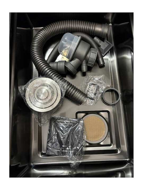 Επικαθήμενος Νεροχύτης Inox Μ60xΠ45cm Μαύρος