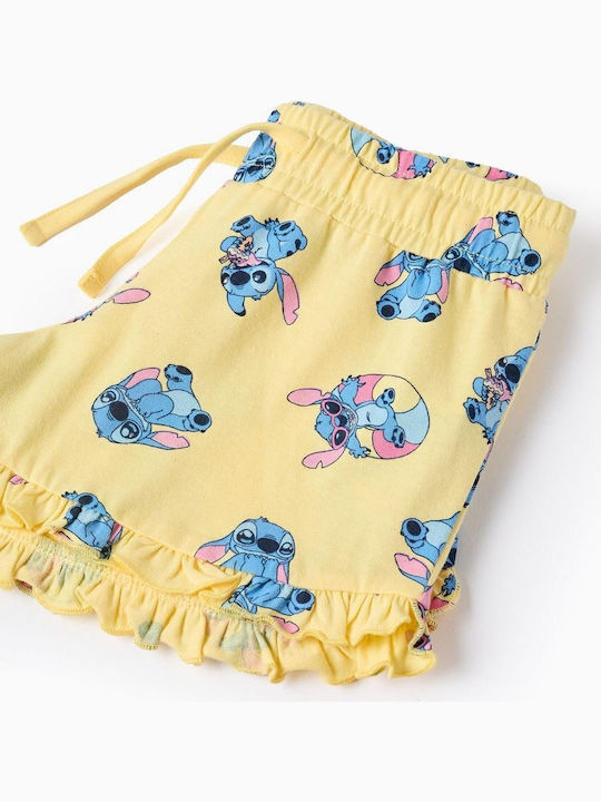 Kinder-Set mit Shorts Sommer 2Stück White, Yellow
