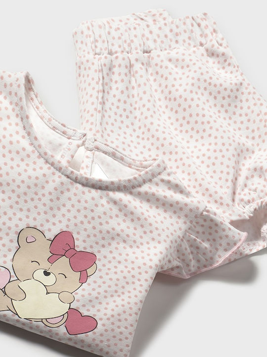 Kids' Set with Shorts Summer 4pcs Baby Pink