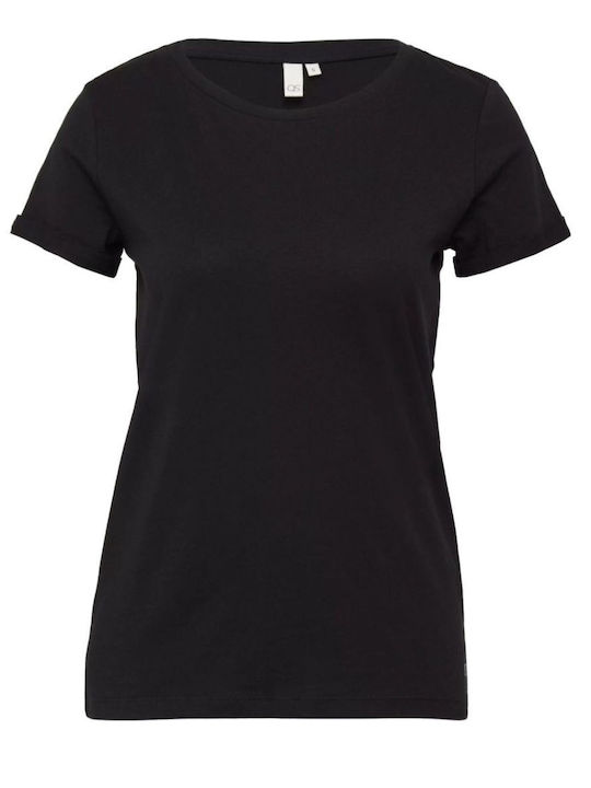 Women's Blouse Cotton Short Sleeve Black