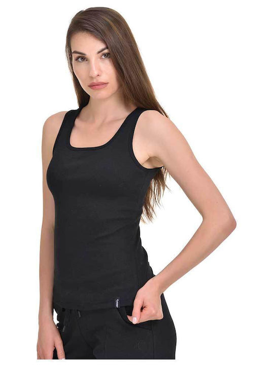 Women's Blouse Cotton Sleeveless Black