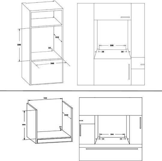 Silifo Eingebautes Set von Haushaltsgeräten