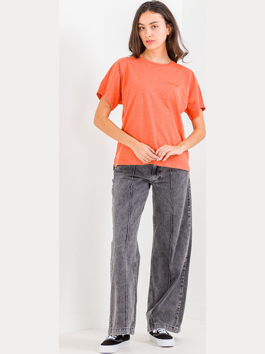 Eclair Logo Women's Blouse Cotton Orange