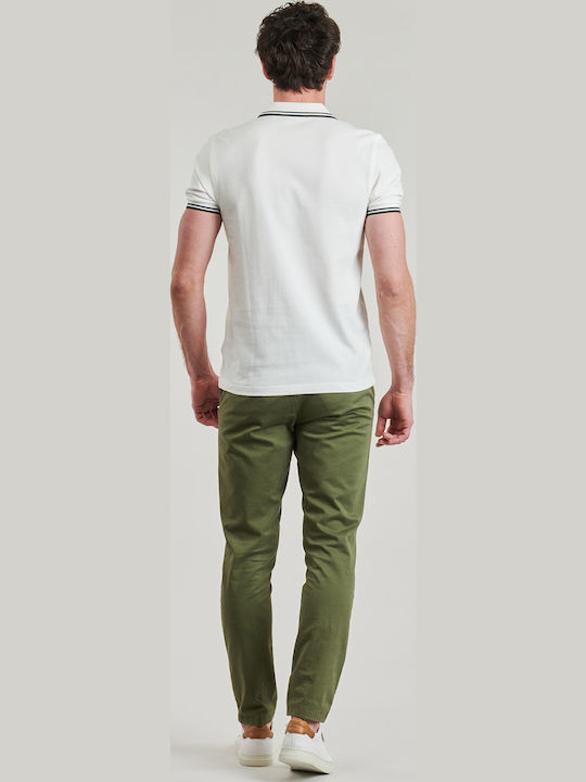 Herren Sportliche Kurzarm Polo Bluse Weiß