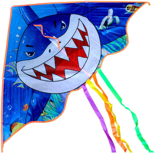 Triangular Kite Shark Fabric with Tail & Twine 1pcs