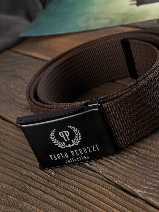 Men's Belt Fabric Brown