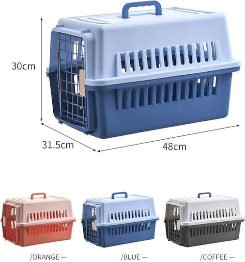 Blue Dog Transport Cage 48x31.5x30cm