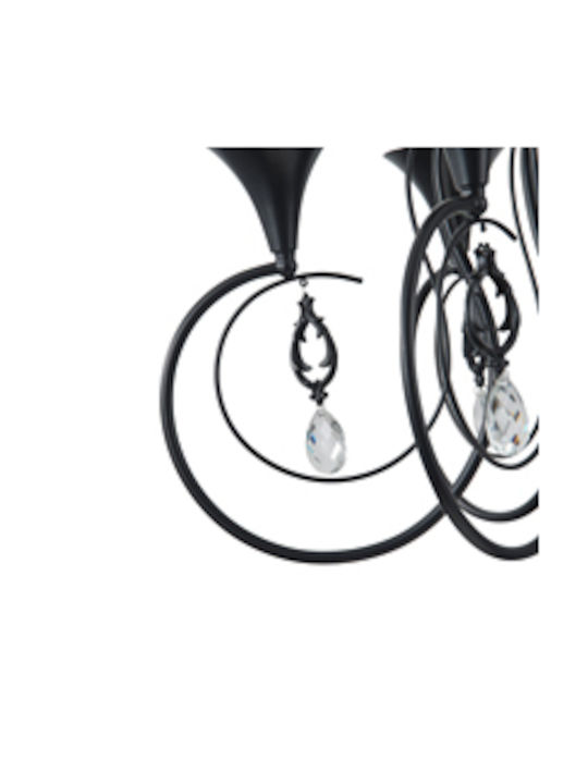 Eurolamp Полилей 6xE14 с Кристали Прозрачен 144-47017