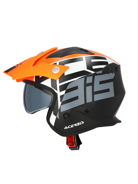 Acerbis Aria Orange Fluo/Black Motorcycle Helmet Jet ECE