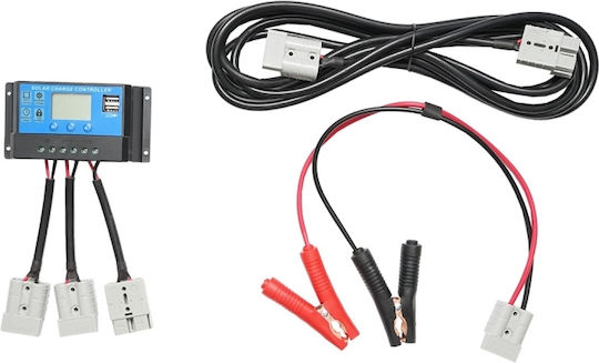 Panou Fotovoltaic Solar Monocristalin 200W Tip Valiză Pliabilă 12V 20A Regulator de Tensiune