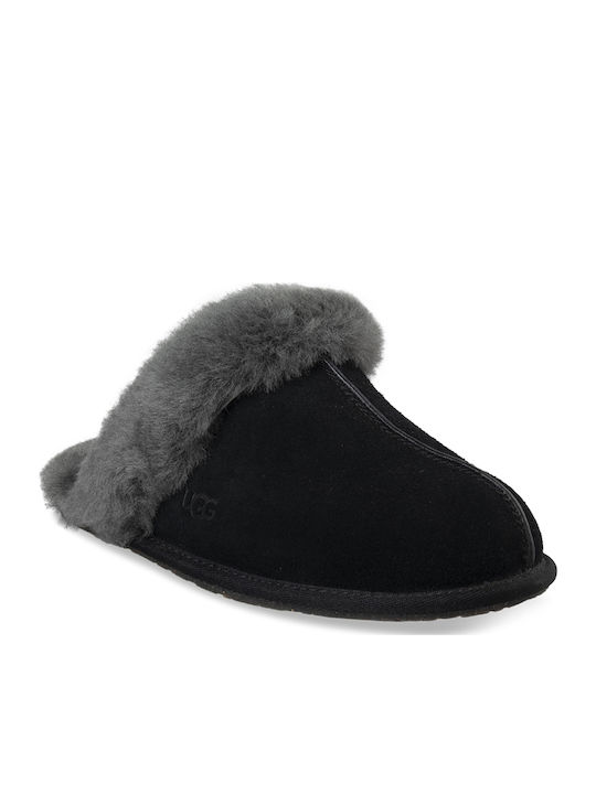 Scuffette II Winter Women's Slippers with Fur Black