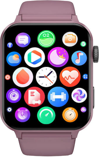 BlackView R30 Pro Smartwatch με Παλμογράφο (Μωβ)