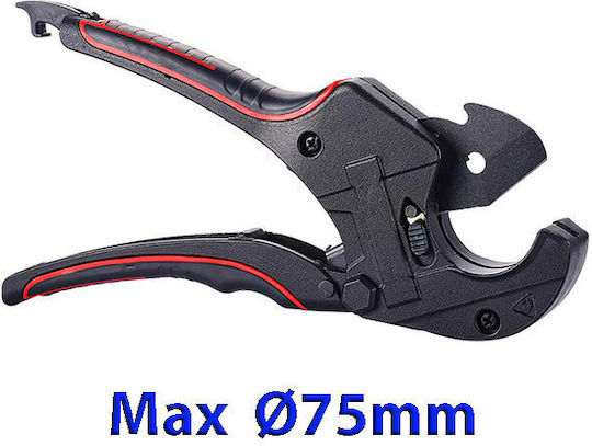 Manual Ratchet Mechanism Pipe Cutter Maximum Cutting Diameter 75mm for Plastic / PEX 01079