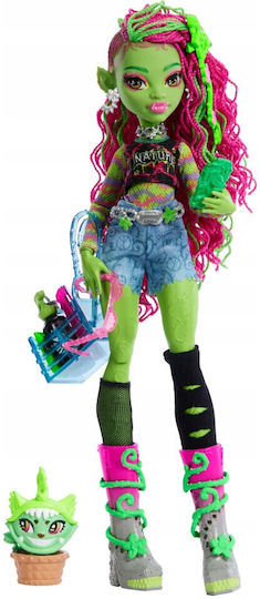 Mattel Venus McFlytrap + Chewlian Cat Păpușă pentru 4+ ani+ Ani