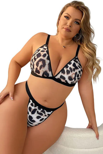 Women's Plus Size Set Annamu Leopard A-1026