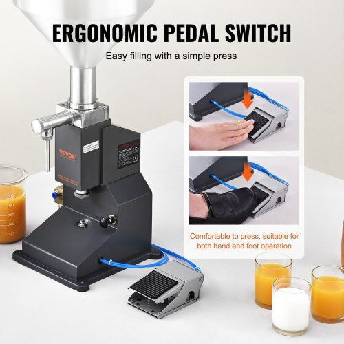 Vevor Pneumatic Liquid Filling Machine 5-50ml Stainless Steel Pedal Milk Water Juice Cosmetics Lotion Lsgytgzjqd56yvzdov0