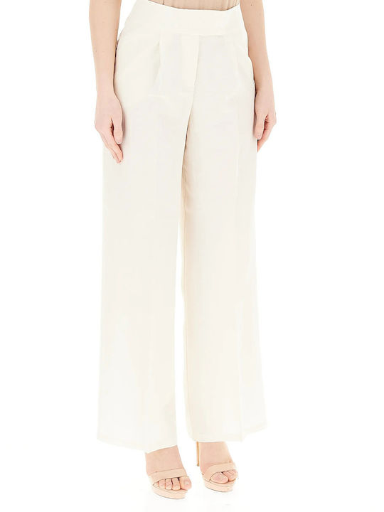 Women's Fabric Trousers Ivory