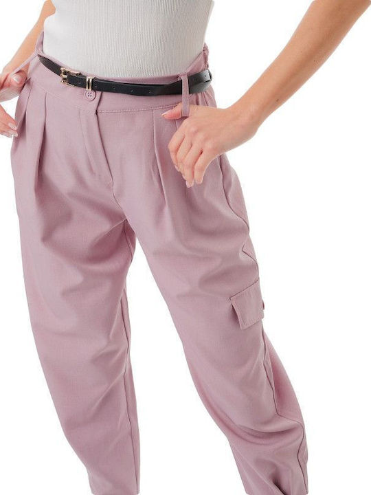 Pink Pleated Trousers