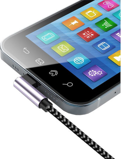 Techly Braided USB 2.0 Cable USB-C male - USB-C PD Ασημί 1m ICOC MU2CC9-010-AL