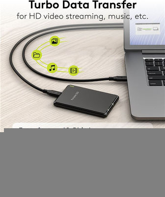 Goobay USB 3.0 Cable USB-C Male - USB-C 240W PD Black 1.8m 74185