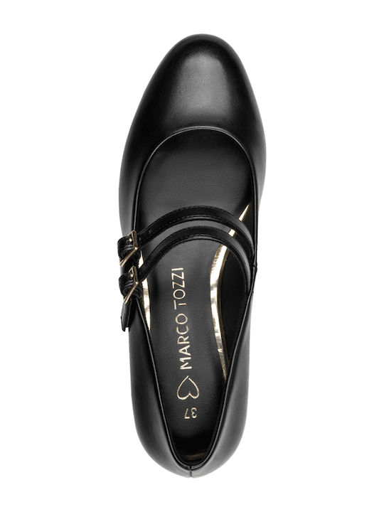 Anatomic Black Heels with Strap