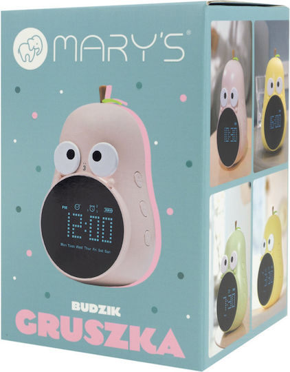 Mary's Tabletop Digital Clock Plastic with Pink Alarm Clock MW20778