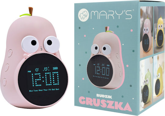 Mary's Tabletop Digital Clock Plastic with Pink Alarm Clock MW20778