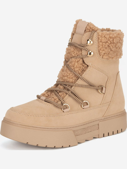 Stiefeletten Damen Beige