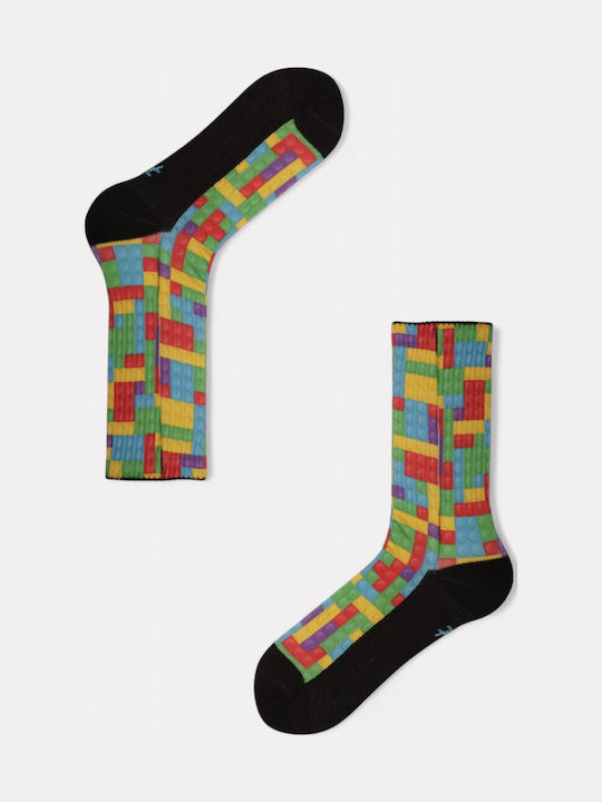 Κάλτσα #doyoudaresocks By Dimi Socks Digital Printed Casual Tetris Ds70022-πολύχρωμο Κάλτσα #doyoudaresocks By Dimi Socks Digital Printed Casual Tetris Ds70022-πολύχρωμο