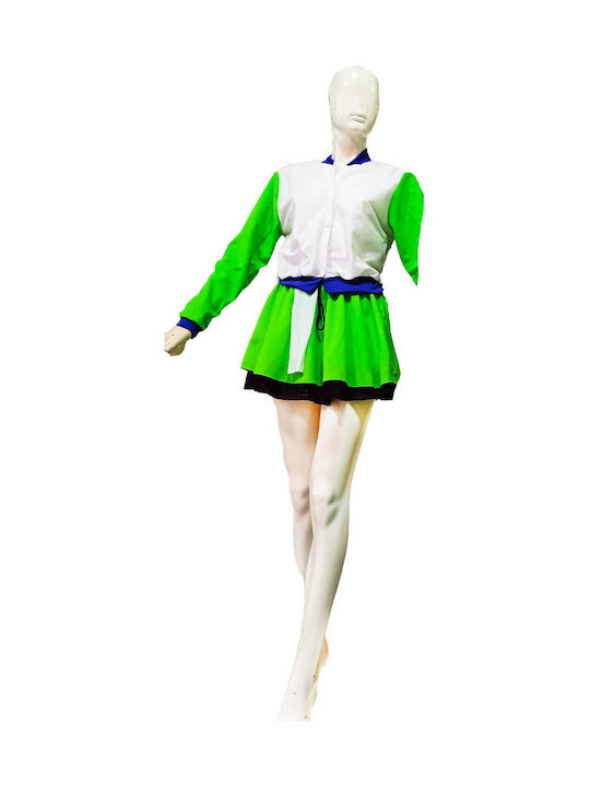 Karnevalskostüm für Erwachsene Cheerleader Neon Karnevalskostüm für Erwachsene Cheerleader Neon