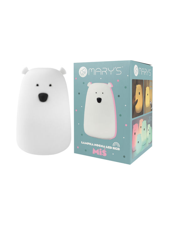 Mary's Nursery Night Light LED Bear USB White Warm