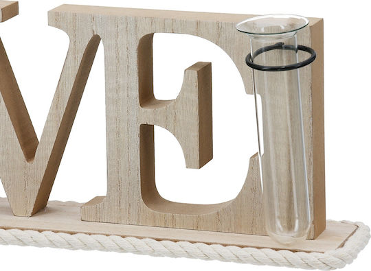ArteLibre Decorativ de Spațiu Love din Lemn 41x7.5x12.5cm 1buc