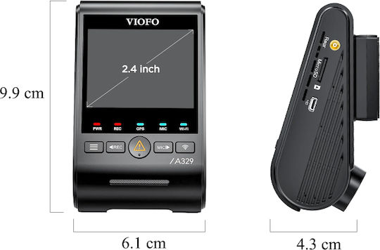 Viofo Κάμερα DVR Αυτοκινήτου 4K με Οθόνη Wi-Fi, GPS