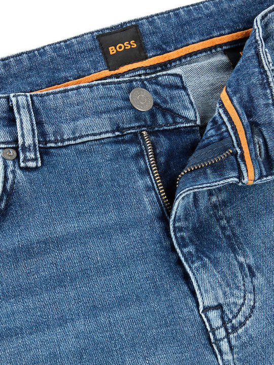 Delaware Men's Jeans Pants Elastic with Slim Fit Blue