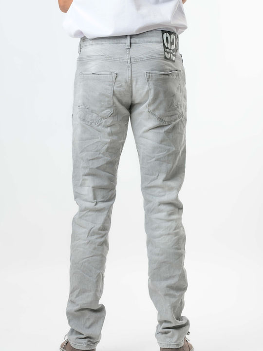 Men's Jeans Pants Elastic with Regular Fit Grey