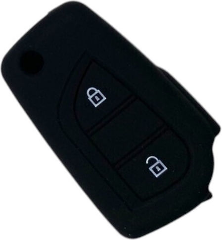 Silicone Key Cover for Toyota Citroen C1 Peugeot 108 2 Buttons Red