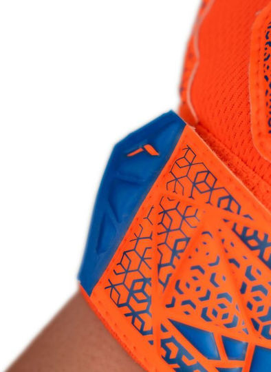 Reusch Attrakt Starter Solid Finger Support Kids Goalkeeper Gloves Orange
