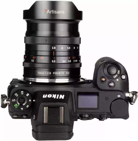 7artisans Full Frame Camera Lens Photoelectric 10mm F/2.8 Fisheye for Nikon Z Mount Black