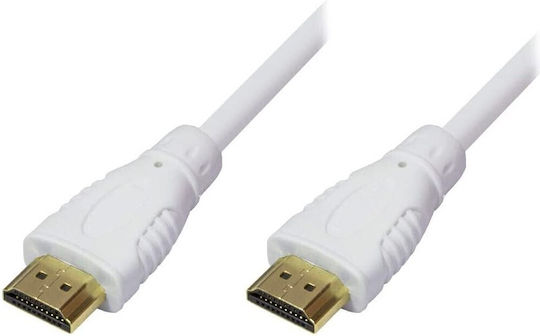 Techly Cable HDMI male - HDMI male 1m Λευκό
