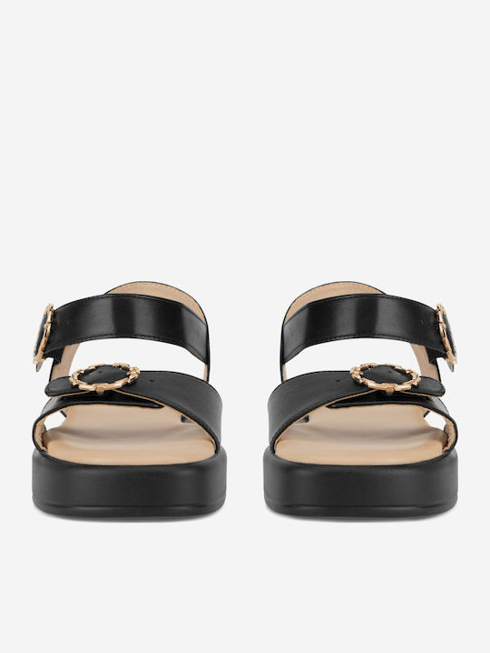 Sandale Casual Damă Flatforme Negre