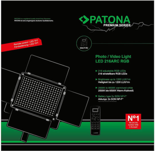 Patona Premium Rgb 216arc Led Lamp + Remote Control