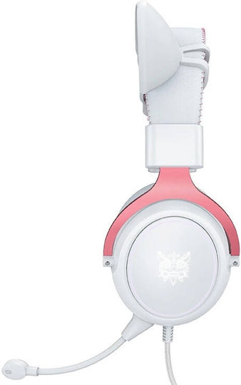 Onikuma X10 Cat Ears Over Ear Gaming Headset με σύνδεση 3.5mm / USB Λευκό
