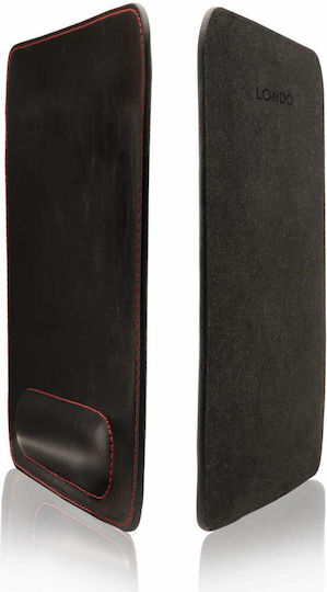 Osco 1935 Leather Mouse Pad (250mm) with Brown Wrist Support