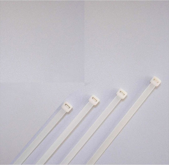 Com Cable Ties Plastic 540mm x 7.6mm in White Colour (100 pcs) (05.018)