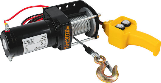 Raider Electric 4x4 Car Winch 12V with Towing Capacity 1360kg