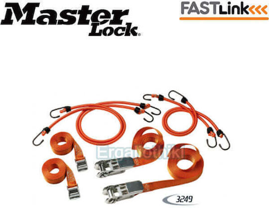 Master Lock Fast Link 3249eurdat Σέτ Μεταφοράς 8 Τεμ Ιμάντες Ελαστικά Χταπόδια