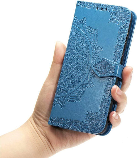 TingYR Buchen Sie Leder / Silikon Blau (Realme 8i)