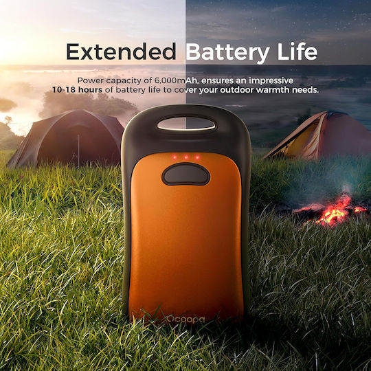 Ocoopa Hand Warmer Ut4 Urban Ut3061 Og Usb-c Ip45 Adjustable Heat Magnetic Strap 2x 3000mah Orange