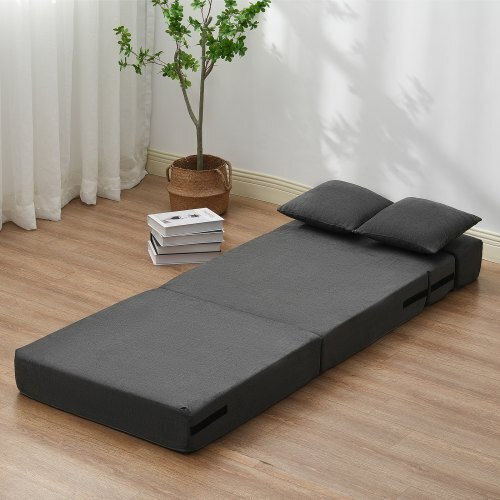 Vielseitiger Sitzsack Kanape Schwarz-Grau 186x73x15cm